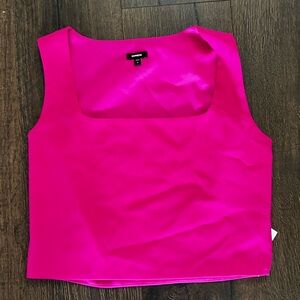 Express Vibrant Pink Crop Top